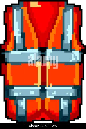 gilet gilet sicuro gioco pixel art vettoriale illustrazione Illustrazione Vettoriale