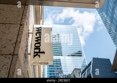 Londra - Maggio 2023: Filiale Wework nella City di Londra Foto Stock