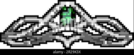 decorazione corona di gioco pixel arte illustrazione vettore Illustrazione Vettoriale