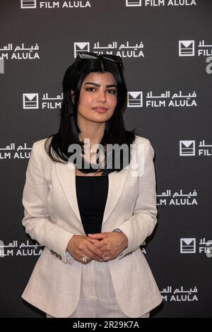 Cannes, Francia, il 18th maggio 2023. Sconosciuto. 18th maggio, 2023. L'attrice Saudita Mila Alzahrani un evento che fa parte del Festival del Cinema di Cannes del 76th, a Cannes, in Francia, il 18th maggio 2023. Foto di Ammar Abd Rabbo/ABACAPRESS.COM Credit: Abaca Press/Alamy Live News Foto Stock