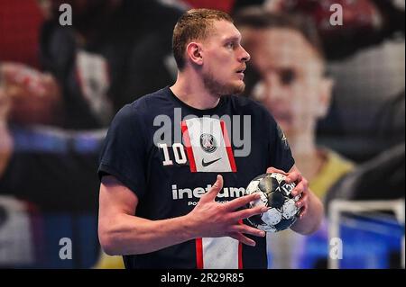 Parigi, Francia, Francia. 17th maggio, 2023. Dainis KRISTOPANS di PSG durante la partita della EHF Champions League tra Paris Saint-Germain (PSG) e THW Kiel allo stadio Pierre de Coubertin il 17 maggio 2023 a Parigi, Francia. (Credit Image: © Matthieu Mirville/ZUMA Press Wire) SOLO PER USO EDITORIALE! Non per USO commerciale! Foto Stock