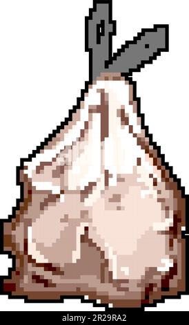 può cestino sacco gioco pixel arte grafica vettoriale illustrazione Illustrazione Vettoriale