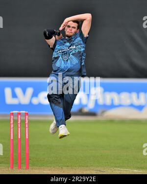 Sam Conners del Derbyshire in una seconda partita dell'XI T20 contro il Nottinghamshire. Foto Stock