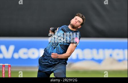 Sam Conners del Derbyshire in una seconda partita dell'XI T20 contro il Nottinghamshire. Foto Stock
