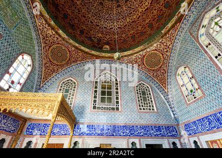 Istanbul Turchia. Camera privata di Murat III Sultano progettato da Sinan nel Palazzo Topkapi Harem Foto Stock