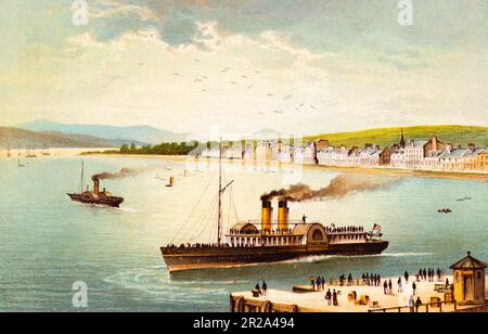 Vista della città e del porto di Helensburgh, Argyll e Bute, Scozia, Gran Bretagna, Europa occidentale Foto Stock