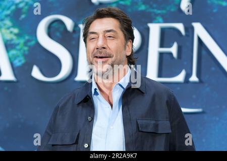 Madrid, Spagna. 18th maggio, 2023. L'attore spagnolo Javier Bardem partecipa alla fotocellula 'la Sirenita' presso il Four Season Hotel il 18 maggio 2023 a Madrid, Spagna (Foto di Oscar Gonzalez/NurPhoto) Credit: NurPhoto SRL/Alamy Live News Foto Stock