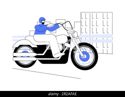 Guidare moto in città astratto concetto di illustrazione vettoriale. Illustrazione Vettoriale