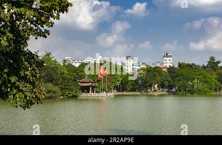 Tempio della montagna di Giada ad Hanoi Foto Stock
