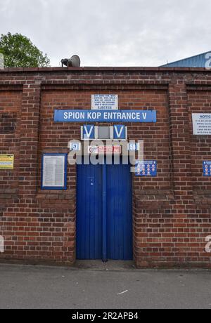 Hillsborough, Sheffield, Yorkshire, Regno Unito. 18th maggio, 2023. League One Play Off Football, semi Final, Second LEG, Sheffield Wednesday contro Peterborough United; Entrance to the Kop Credit: Action Plus Sports/Alamy Live News Foto Stock