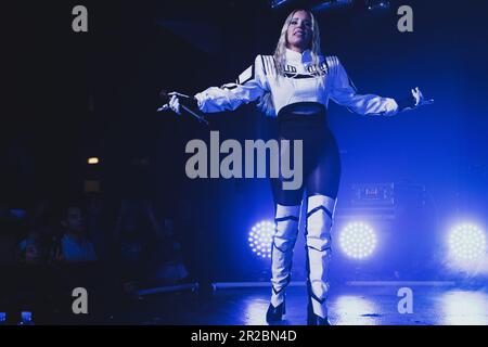 Roma, Italia. 18th maggio, 2023. Orion Club, Roma, Italia, 18 maggio 2023, Baby K durante Baby K - Donna sulla Luna - cantante italiana Concerto musicale Credit: Live Media Publishing Group/Alamy Live News Foto Stock