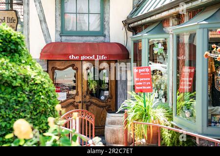 Solvang è una città della valle di Santa Ynez, nel sud della California. È conosciuta per la sua architettura in stile danese e per molte aziende vinicole. Foto Stock