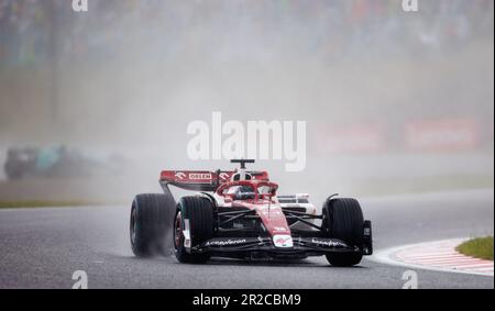 SUZUKA, GIAPPONE, circuito di Suzuka, 9. Ottobre: Valtteri Bottas (fin) del team Alfa Romeo durante il Gran Premio di Formula uno giapponese. Foto Stock