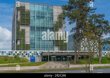 L'Aia, Paesi Bassi - 26 aprile 2023: Il Tribunale penale internazionale nella città dell'Aia Foto Stock