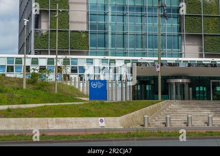 L'Aia, Paesi Bassi - 26 aprile 2023: Il Tribunale penale internazionale nella città dell'Aia Foto Stock