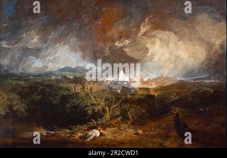 JMW Turner, la Quinta piaga dell'Egitto, dipinto 1800 Foto Stock