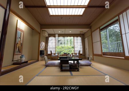 Camera in stile giapponese a Kinugawa Onsen Foto Stock