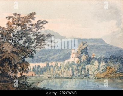 JMW Turner, Sir William Hamilton’s Villa, pittura paesaggistica circa 1795 Foto Stock