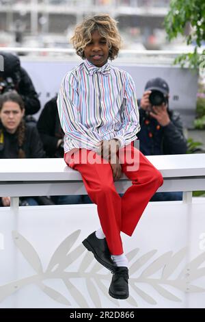 Assuan Reid partecipa alla fotocellula per il nuovo ragazzo durante il Festival del Cinema di Cannes 76th a Cannes, Francia. Data immagine: Venerdì 19 maggio 2023. Il credito fotografico dovrebbe essere: Doug Peters/PA Wire Foto Stock