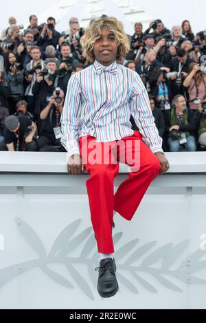 Cannes, Francia. 19th maggio, 2023. Assuan Reid partecipa al New Boy Photocall nel 76th al Festival del Cinema di Cannes, in Francia, il 19 maggio 2023. Foto di Aurore Marechal/ABACAPRESS.COM Credit: Abaca Press/Alamy Live News Foto Stock