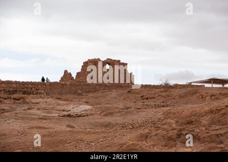 Deserto del Judaean, Distretto Meridionale, Israele - 10 aprile 2023. Parco Nazionale di Masada. Foto Stock
