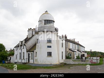 Faro nel villaggio di Paull, sull'estuario Humber, ad est di Hull, East Yorkshire, Humberside, Inghilterra Regno Unito Foto Stock