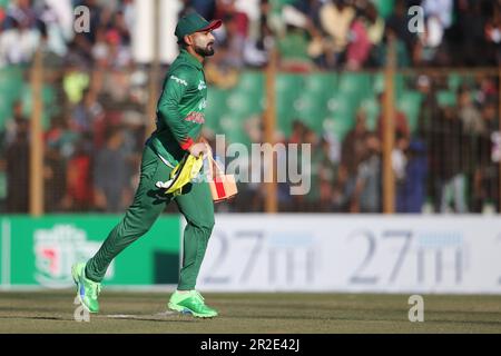 Liton Das, la terza partita internazionale di un giorno (ODI) del Bangladesh-India allo stadio Zahur Ahmed Chowdhury di Sagori Foto Stock