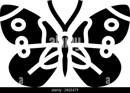 illustrazione vettore icona glyph bianco cavolo estate Illustrazione Vettoriale