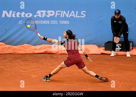 Italia, Torino 18/05/23 Circolo della Stampa Sporting ATP Challenger 175 quarti di finale Piemonte Open intesa Sanpaolo Andrea Collarini (Arg) (Foto di Tonello Abozzi/Pacific Press/Sipa USA) Foto Stock