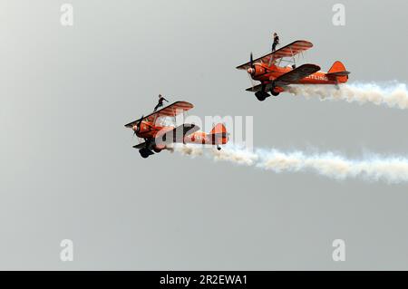 Breitling Wing-Walkers al Cosford Air Show, 2015. Foto Stock