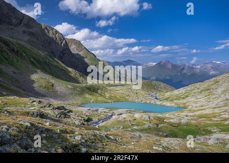 Mittersee presso il Nossberger Hütte nel Gradental nel Parco Nazionale degli alti Tauri, Austria Foto Stock