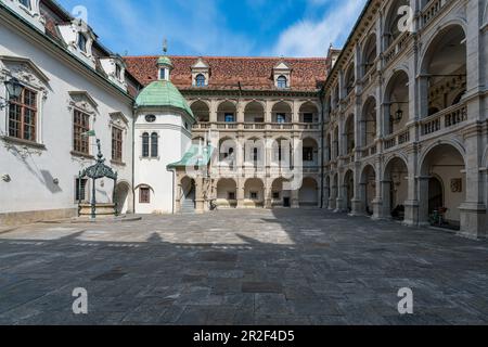 Cortile interno nel Landhaus, Graz, Austria Foto Stock