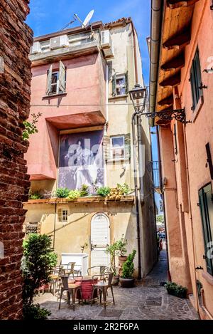 Ristorante a Caorle, Veneto, Italia Foto Stock