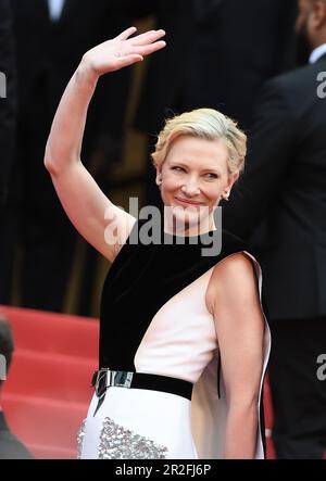 Cannes, Francia. 19th maggio, 2023. L'attrice australiana Cate Blanchett partecipa alla prima edizione del New Boy al Festival del cinema di Cannes 76th al Palais des Festivals di Cannes, in Francia, venerdì 19 maggio 2023. Foto di Rune Hellestad/ Credit: UPI/Alamy Live News Foto Stock