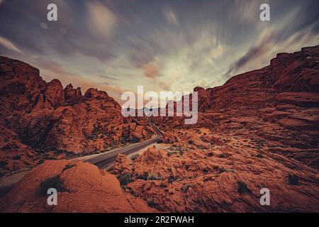 Valley of Fire state Park, Las Vegas, Nevada, Stati Uniti, Nord America, America Foto Stock