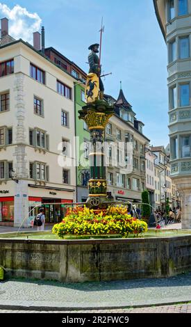 Città vecchia di Sciaffusa, Canton Sciaffusa, Svizzera Foto Stock