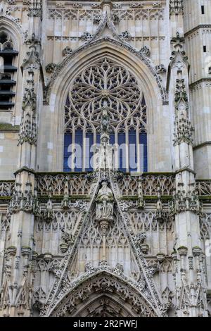 Collegiale Saint-Vulfran, Abbeville, dipartimento della Somme, regione degli Hauts-de-France, Francia Foto Stock