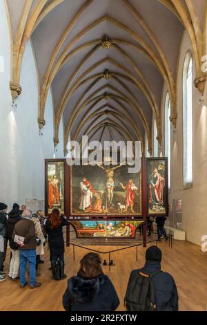 Pala d'altare di Isenheim, di Matthias Grünewald, Museum Unterlinden, Musee Unterlinden, Colmar, Alsazia, Francia Foto Stock