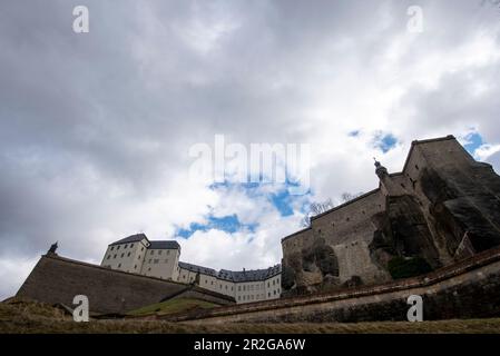 Fortezza di Königstein, Sassonia, Germania Foto Stock