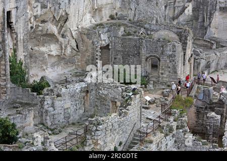 Castello di Les Baux-de-Provence, Bocche del Rodano, Provenza-Alpi-Costa Azzurra, Francia Foto Stock