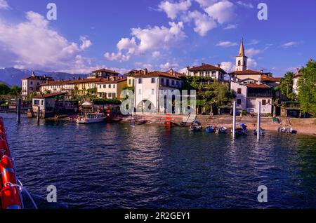 Isola dei pescatori, Stresa, Lago maggiore, Isole Borromee; Piemonte, Italia Foto Stock