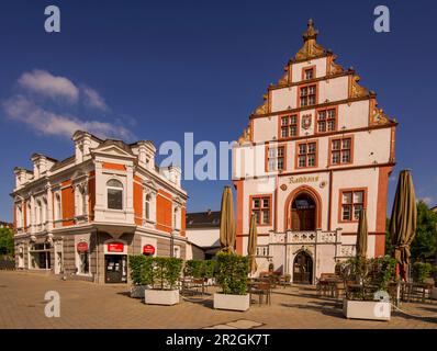 Storico municipio nella città vecchia di Bad Salzuflen; cerchio labbro; Nord Reno-Westfalia, Germania Foto Stock