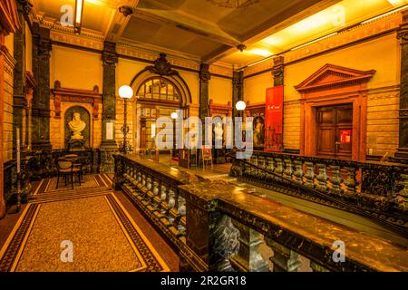 Sala d'ingresso nel König-Karls-Bad a Bad Wildbad, Foresta Nera; Baden-Wuerttemberg, Germania Foto Stock