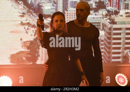 Roma, Italia. 19th maggio, 2023. Paola e Chiara (Paola Iezzi e Chiara Iezzi) si esibiscono durante il concerto dal vivo del 19 maggio 2023 presso l'Auditorium della conciliazione di Roma&#xD;&#XA; Credit: Live Media Publishing Group/Alamy Live News Foto Stock