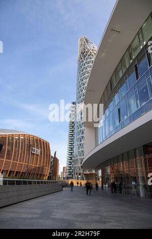 Piazza Gae Aulenti, quartiere porta Nuova Garibaldi (2009-2015), Milano, Lombardia, Italia Foto Stock