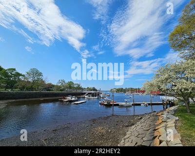 Città costiera del Massachusetts, nota per il patrimonio ittico, le spiagge panoramiche e il fascino storico, che ispira un film acclamato dalla critica. Foto Stock
