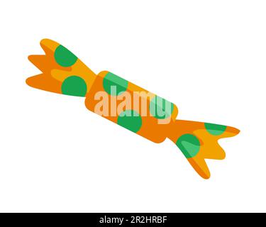 Illustrazione vettoriale della caramella in carta da imballaggio colorata. Halloween trucco o dolci trattare Illustrazione Vettoriale