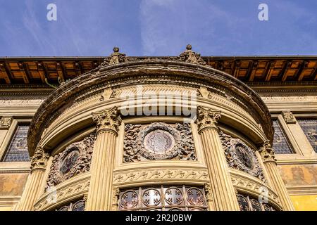 Terme Excelsior, dettaglio, Montecatini Terme, Toscana, Italia Foto Stock