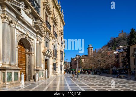 Plaza Nueva, Granada, Andalusia, Spagna, Europa Foto Stock