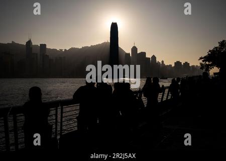 Illustrazione della vita quotidiana a Hong Kong Foto Stock